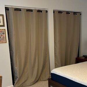 Elegant Tan Blackout Curtains